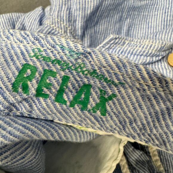 Tommy Bahama Shorts Mens 35 (36x9.5 ACTUAL) Linen Coastal Blue Stripe RELAX - Picture 5 of 9